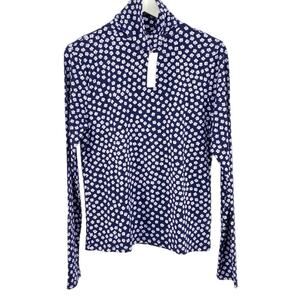 J Crew Floral Top L New Jersey Turtleneck